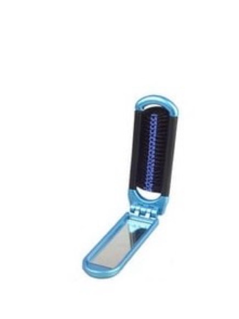 Portable Foldable Brush with Mirror - Blue